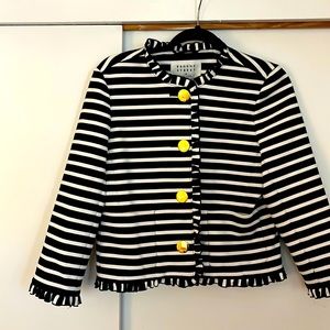 Kate spade broome street black and white blazer size 4